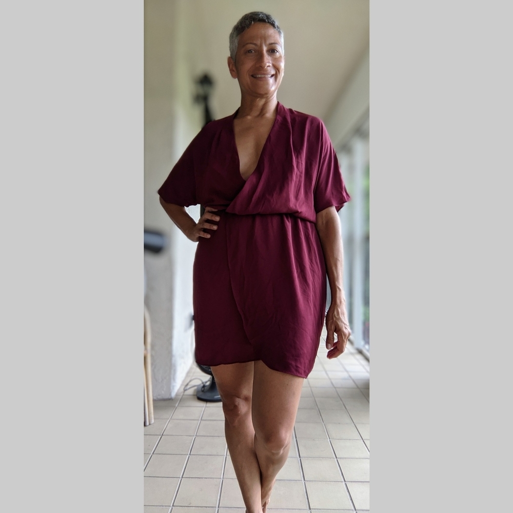 WAYF Sutherland Dolman Wrap Mini Dress